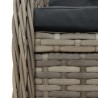 Ensemble à manger de jardin 5 pcs coussins gris résine tressée 640217640217