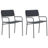 Chaises de jardin 2 pcs Anthracite 51 x 55 x 81 cm Acier 640224640224