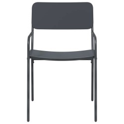 Chaises de jardin 2 pcs Anthracite 51 x 55 x 81 cm Acier 640224640224