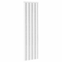Rideau anti-insectes en chenille Gris clair et blanc 640225640225