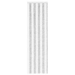 Rideau anti-insectes en chenille Gris clair et blanc 640225640225