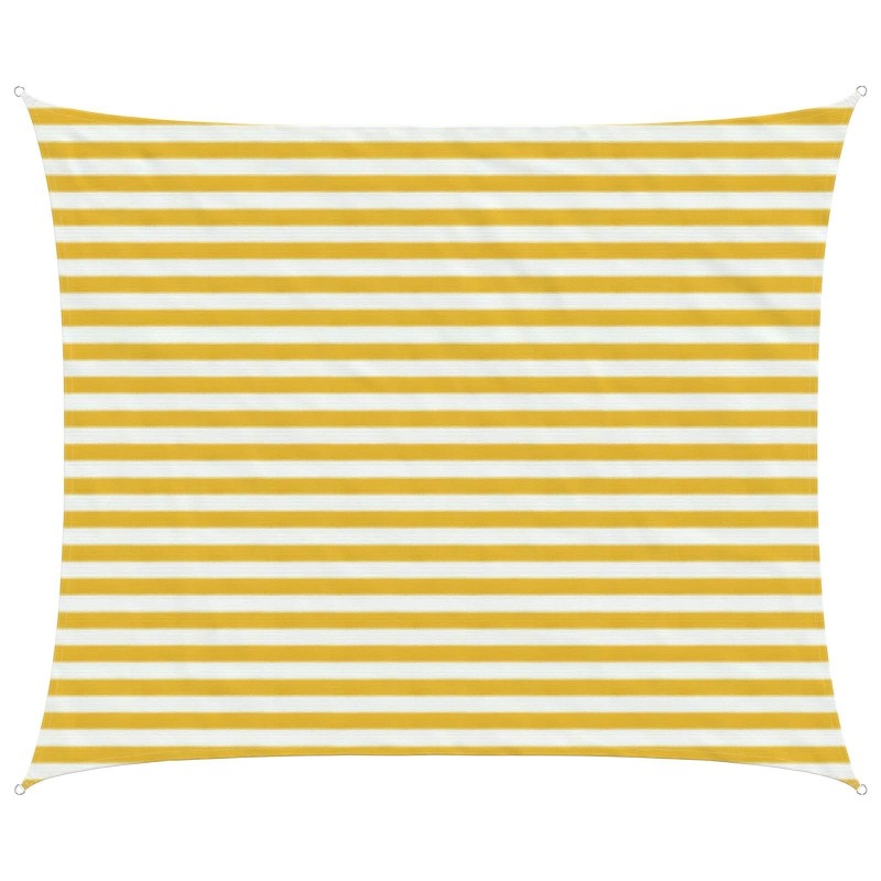 Voile d'ombre Jaune et blanc 2,5 x 3,5 m HDPE 640226640226