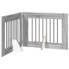 Porte de chien pliable avec supports 2 pcs Sonoma gris 160,5 cm 640227640227