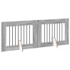 Porte de chien pliable avec supports 2 pcs Sonoma gris 160,5 cm 640227640227