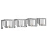 Porte de chien pliable avec supports 8 pcs Sonoma gris 60 cm 640228640228