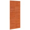 Porte de grange Brun cire 90 x 208 cm Bois de pin massif 640229640229