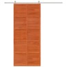 Porte de grange Brun cire 90 x 208 cm Bois de pin massif 640229640229