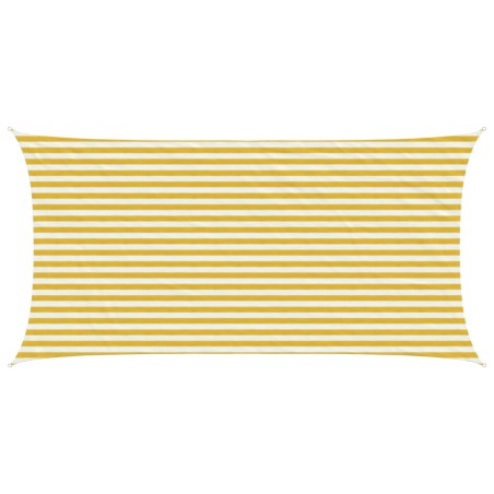 Voile d'ombre Jaune et blanc 2,5 x 4,5 m HDPE 640232640232