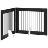Porte de chien pliable avec supports 2 pcs Chêne noir 200,5 cm 640233640233