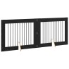 Porte de chien pliable avec supports 2 pcs Chêne noir 200,5 cm 640233640233