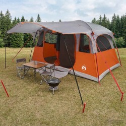 Tente tunnel avec toit Gris et orange 427 x 305 x 205 cm 640235640235