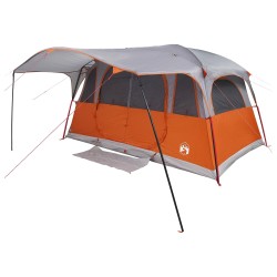 Tente tunnel avec toit Gris et orange 427 x 305 x 205 cm 640235640235