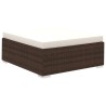 Salon de jardin 6 pcs avec coussins Résine tressée Marron 640236640236