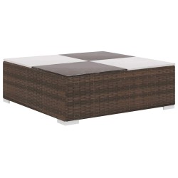 Salon de jardin 6 pcs avec coussins Résine tressée Marron 640236640236