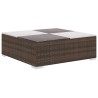 Salon de jardin 6 pcs avec coussins Résine tressée Marron 640236640236