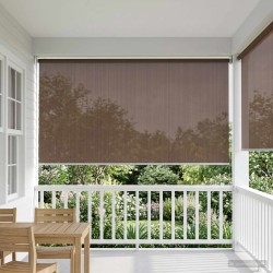 Store enrouleur extérieur à 90% de blocage UV Taupe HDPE 640241640241