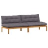 Unité de canapé du milieu 2 pc Gris Naturel et Foncé 640243640243