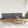 Unité de canapé du milieu 2 pc Gris Naturel et Foncé 640243640243