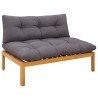 Unité de canapé du milieu 2 pc Gris Naturel et Foncé 640243640243