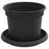 Pots de plantes 6 pcs Noir Ø 12,5 x 10 cm Plastique 640248640248