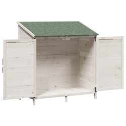 Abri de jardin Blanc 106 x 56 x 113,5 cm Bois de Sapin Massif 640250640250