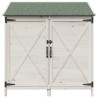 Abri de jardin Blanc 106 x 56 x 113,5 cm Bois de Sapin Massif 640250640250