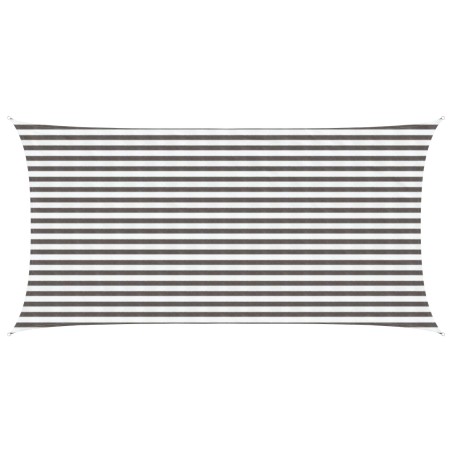 Voile d'ombre Gris clair et blanc 2,5 x 4,5 m HDPE 640257640257