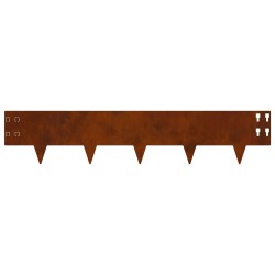 Bordure de Pelouse 20 pcs 100 x 20 cm Acier Rouillé 640258640258