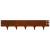 Bordure de Pelouse 20 pcs 100 x 20 cm Acier Rouillé 640258640258