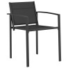 Chaises de jardin 2 pcs Noir et anthracite 53,5 x 59 x 77 cm 640261640261