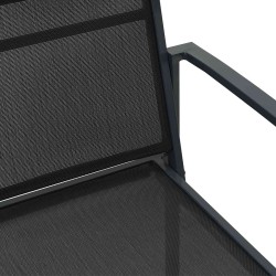 Chaises de jardin 2 pcs Noir et anthracite 53,5 x 59 x 77 cm 640261640261