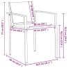 Chaises de jardin 2 pcs Noir et anthracite 53,5 x 59 x 77 cm 640261640261