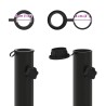 Tube de Base de Parasol 0.6 kg Noir Fer for 40-50 mm Pole 640266640266