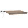 Auvent rétractable Taupe 350 x 250 cm Tissu et Aluminium 640269640269