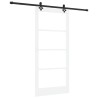 Porte coulissante Blanc 93 x 202 cm Bois de pin massif et verre 640273640273