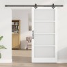 Porte coulissante Blanc 93 x 202 cm Bois de pin massif et verre 640273640273