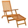 Chaise longue inclinable et pliable 3 pcs Beige 640274640274