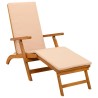 Chaise longue inclinable et pliable 3 pcs Beige 640274640274