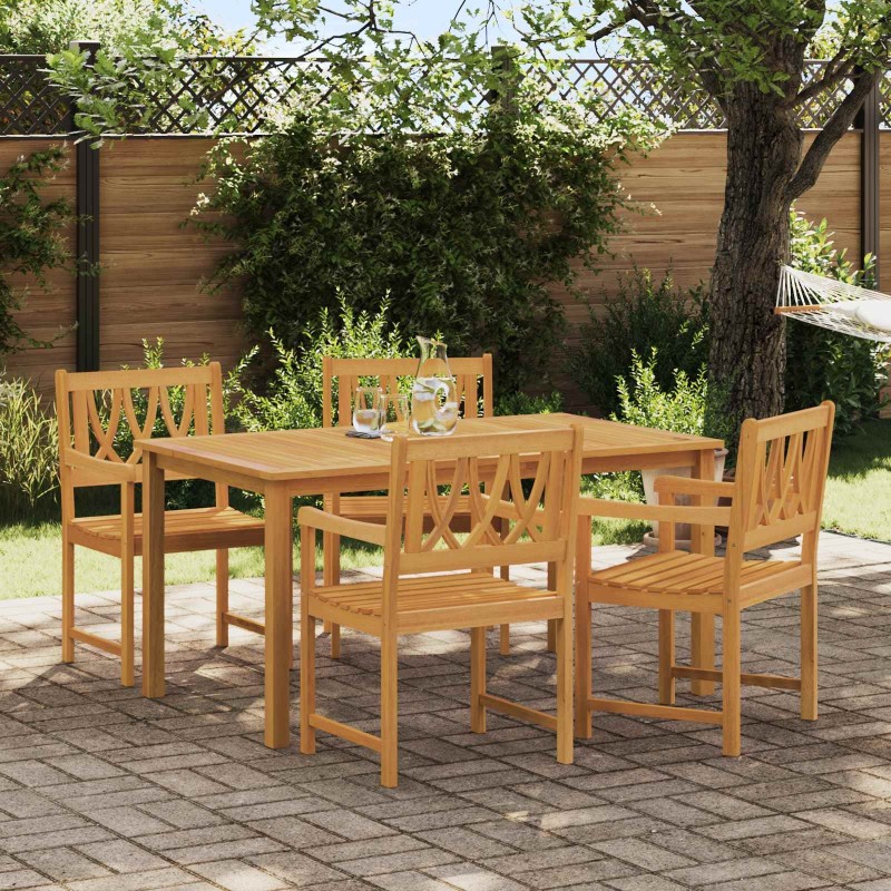Chaises de jardin 4 pcs Naturel Bois d'Acacia Massif 640275640275