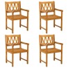Chaises de jardin 4 pcs Naturel Bois d'Acacia Massif 640275640275