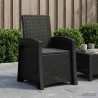 Chaise de jardin inclinable imitant le rotin Anthracite PP 640276640276