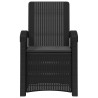 Chaise de jardin inclinable imitant le rotin Anthracite PP 640276640276