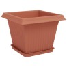 Pots de plantes 6 pcs Rouge brique 28,5 x 28,5 x 22 cm 640277640277