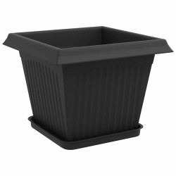 Pots de plantes 6 pcs Noir 28,5 x 28,5 x 22 cm Plastique 640278640278