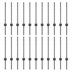 Poteau de clôture enchâssé 22 pc Gris 100 cm 640284640284