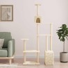 Arbre à chat avec poteaux à griffer en sisal Crème 177,5 cm 640285640285