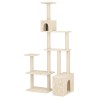 Arbre à chat avec poteaux à griffer en sisal Crème 177,5 cm 640285640285