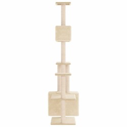 Arbre à chat avec poteaux à griffer en sisal Crème 177,5 cm 640285640285