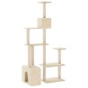 Arbre à chat avec poteaux à griffer en sisal Crème 177,5 cm 640285640285