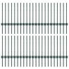 Poteau de clôture enchâssé 44 pc Vert 100 cm 640287640287